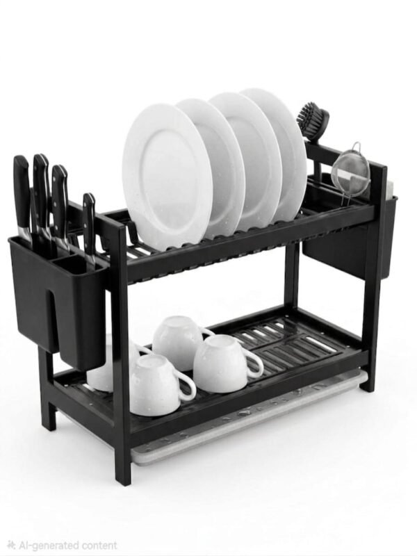 Black Plate Rack 2 step