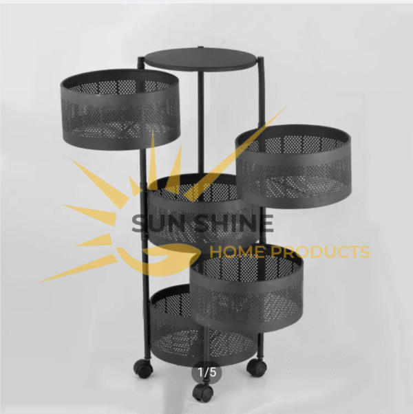 5 Set Round VEG/FRUITE ROTATING TROLLY