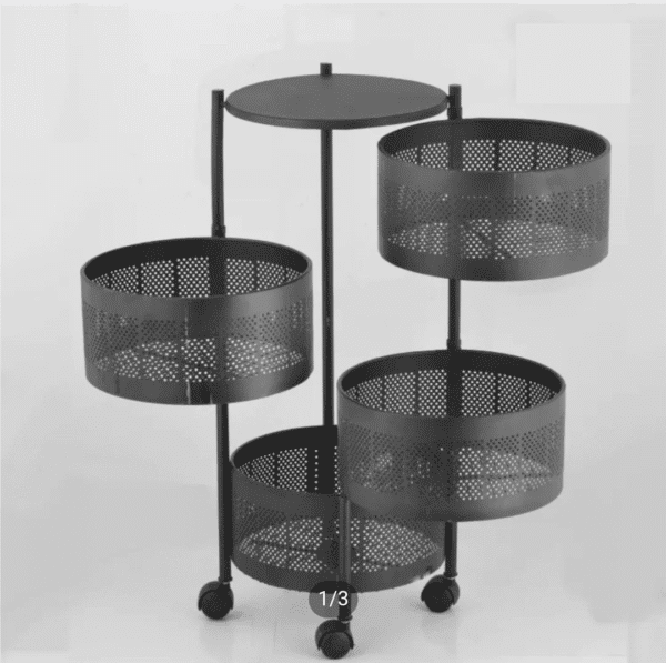 4 Step Round VEG/FRUITE ROTATING TROLLY
