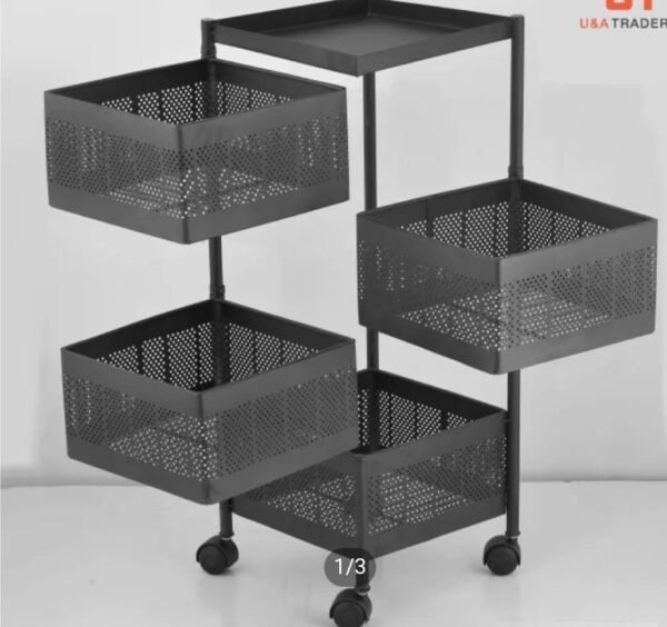 4 Set Square VEG/FRUITE ROTATING TROLLY
